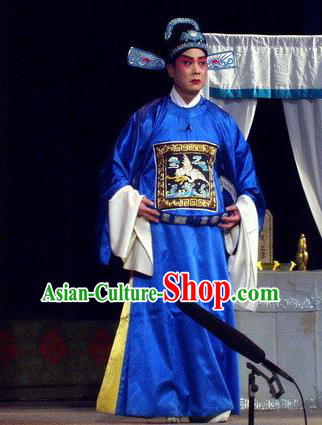 The Romance of Hairpin Chinese Qu Opera Xiaosheng Apparels Costumes and Headpieces Traditional Henan Opera Young Male Garment Prefecture Wang Shipeng Clothing
