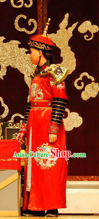 Shao Nian Tian Zi Chinese Qu Opera Infante Apparels Costumes and Headpieces Traditional Beijing Opera Qing Dynasty Prince Bogor Garment Xiaosheng Clothing
