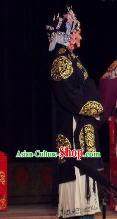 Chinese Henan Opera Elderly Woman Garment Costumes and Headdress The Romance of Hairpin Traditional Qu Opera Dame Apparels Landlord Shiva Dress