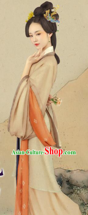 Chinese Drama Ancient Patrician Female Dress Traditional Goddess Dance Hanfu Apparels Song Dynasty Noble Woman Historical Costumes and Headpieces