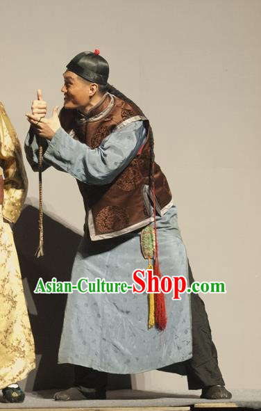 The Snuff Bottle Chinese Qu Opera Traitor Apparels Costumes and Headpieces Traditional Beijing Opera Clown Garment Qing Dynasty Clothing