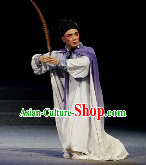 You Meng Yi Guan Chinese Hubei Hanchu Opera Civilian Male Apparels Costumes and Headpieces Traditional Han Opera Artist Garment Xiaosheng Clothing