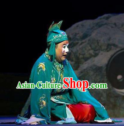 Yin Yang River Chinese Hubei Hanchu Opera Bully Apparels Costumes and Headpieces Traditional Han Opera Clown Garment Jia Chengxi Clothing