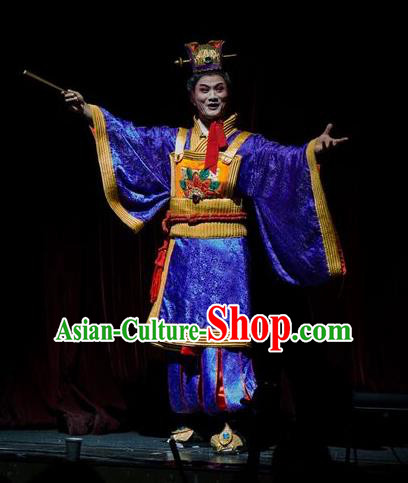 Ni Chang Chang Ge Chinese Hubei Hanchu Opera Xiaosheng Apparels Costumes and Headpieces Traditional Han Opera Young Male Garment Clothing