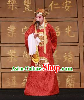 Ni Chang Chang Ge Chinese Hubei Hanchu Opera Emperor Apparels Costumes and Headpieces Traditional Han Opera Elderly Male Garment Monarch Li Longji Clothing