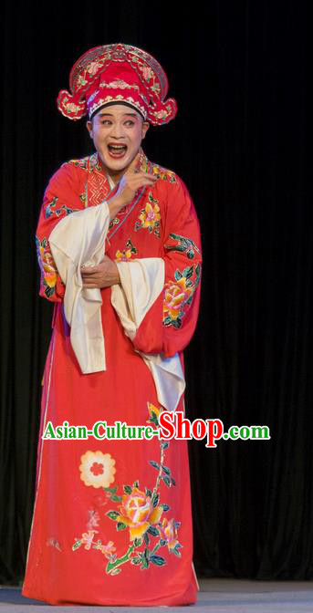 Shi Qi Chinese Hubei Hanchu Opera Xiaosheng Apparels Costumes and Headpieces Traditional Han Opera Garment Merchant Young Male Tang Er Clothing