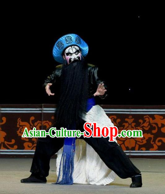 Shi Qi Chinese Hubei Hanchu Opera Wusheng Apparels Costumes and Headpieces Traditional Han Opera Garment Merchant Martial Male Clothing