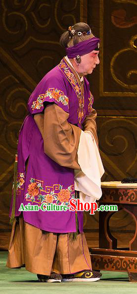 Chinese Han Opera Elderly Female Servant Garment Yu Zhou Feng Costumes and Headdress Traditional Hubei Hanchu Opera Dame Apparels Pantaloon Dress