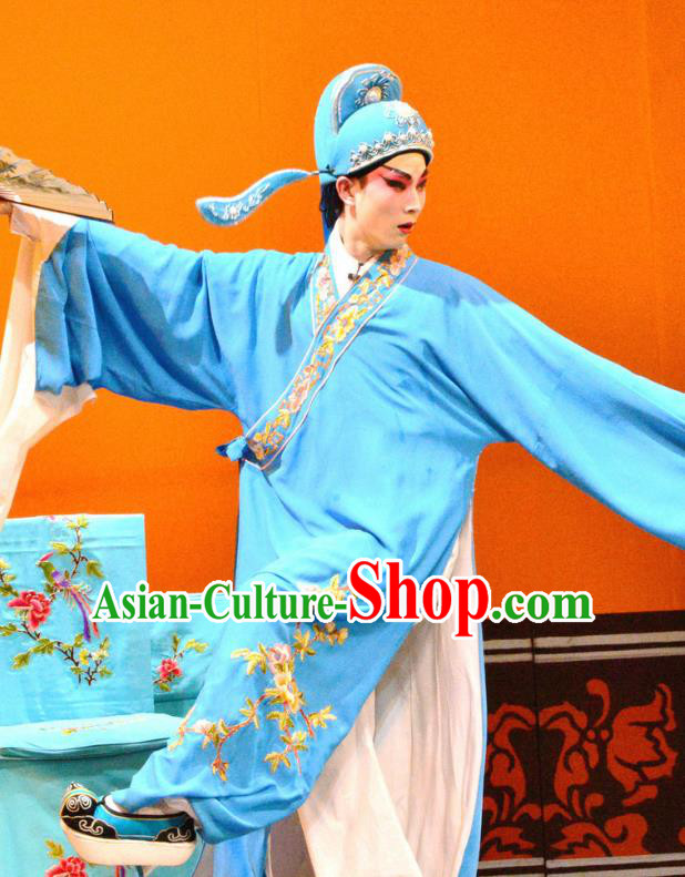 Bi Zhi Fu Ke Chinese Hubei Hanchu Opera Niche Apparels Costumes and Headpieces Traditional Han Opera Scholar Garment Xiaosheng Pan Bizheng Clothing
