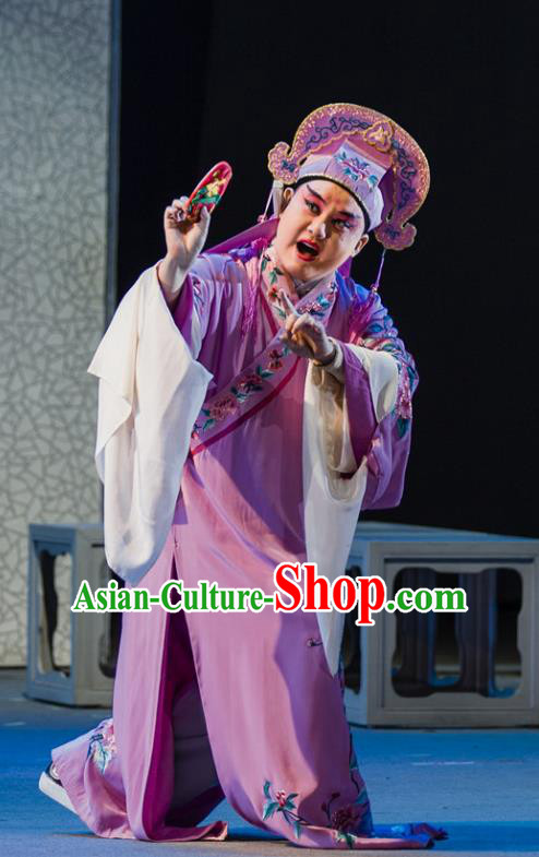 Jin Lian Chinese Hubei Hanchu Opera Childe Ximen Qing Apparels Costumes and Headpieces Traditional Han Opera Young Male Garment Merchant Clothing
