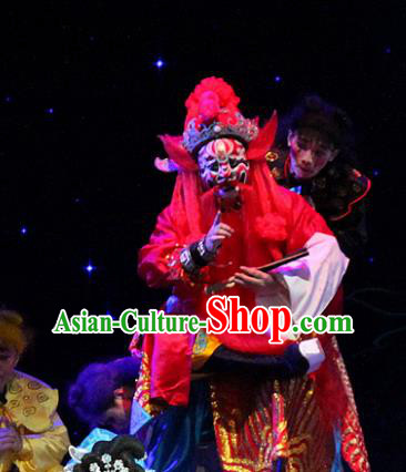 The Peony Pavilion Chinese Guangdong Opera God Zhong Kui Apparels Costumes and Headpieces Traditional Cantonese Opera Immortal Garment Clothing