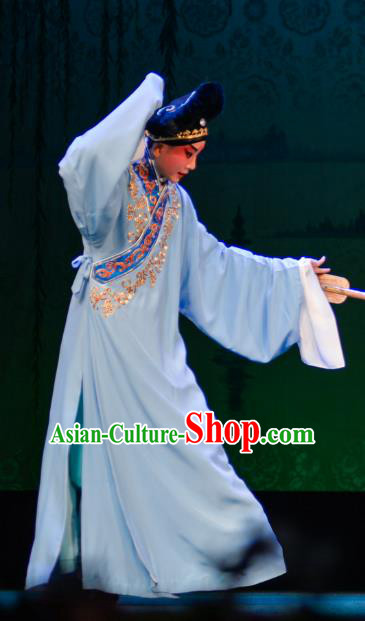 The Fairy Tale of White Snake Chinese Guangdong Opera Xu Xian Apparels Costumes and Headpieces Traditional Cantonese Opera Young Male Garment Niche Clothing