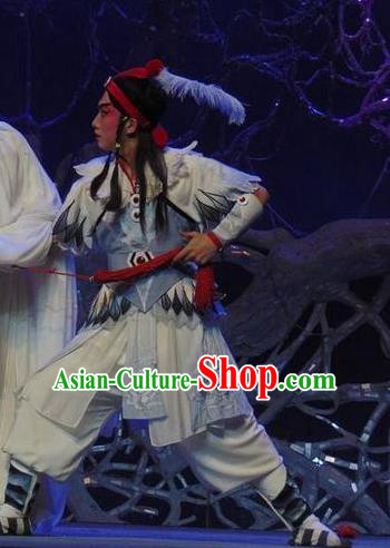 The Fairy Tale of White Snake Chinese Guangdong Opera God Apparels Costumes and Headpieces Traditional Cantonese Opera Martial Male Garment Wusheng Clothing
