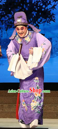 Legend of Lun Wenxu Chinese Guangdong Opera Rich Childe Apparels Costumes and Headpieces Traditional Cantonese Opera Young Male Garment Scholar Liang Erguan Clothing