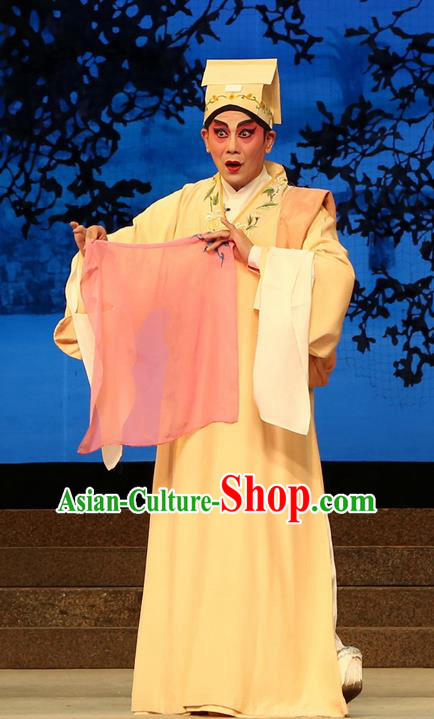 Legend of Lun Wenxu Chinese Guangdong Opera Scholar Apparels Costumes and Headpieces Traditional Cantonese Opera Young Male Garment Xiaosheng Clothing