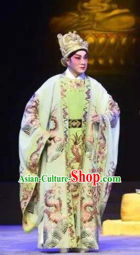 Southern Tang Emperor Chinese Guangdong Opera Xiaosheng Apparels Costumes and Headpieces Traditional Cantonese Opera Li Yu Garment Lord Clothing