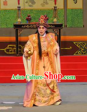 Southern Tang Emperor Chinese Guangdong Opera Young Male Apparels Costumes and Headpieces Traditional Cantonese Opera Lord Garment Monarch Li Yu Clothing