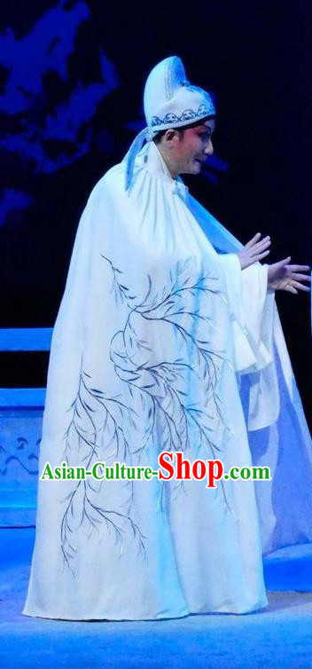 Hua Jian Ji Chinese Guangdong Opera Scholar Liang Yicang Apparels Costumes and Headpieces Traditional Cantonese Opera Young Male Garment Xiaosheng Clothing