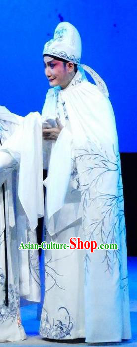 Hua Jian Ji Chinese Guangdong Opera Scholar Liang Yicang Apparels Costumes and Headpieces Traditional Cantonese Opera Young Male Garment Xiaosheng Clothing