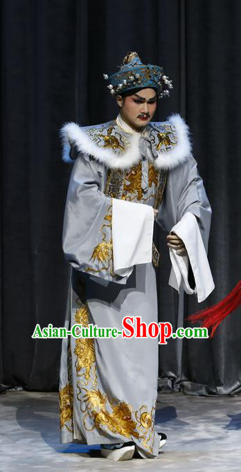 General Ma Chao Chinese Guangdong Opera Official Apparels Costumes and Headpieces Traditional Cantonese Opera Childe Garment Prince Clothing