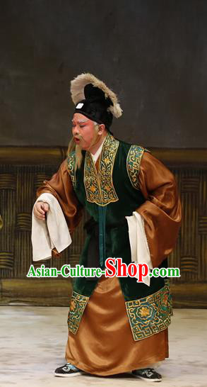 Liu Yi Delivers A Letter Chinese Guangdong Opera Old Man Apparels Costumes and Headpieces Traditional Cantonese Opera Laosheng Garment Ministry Councillor Clothing
