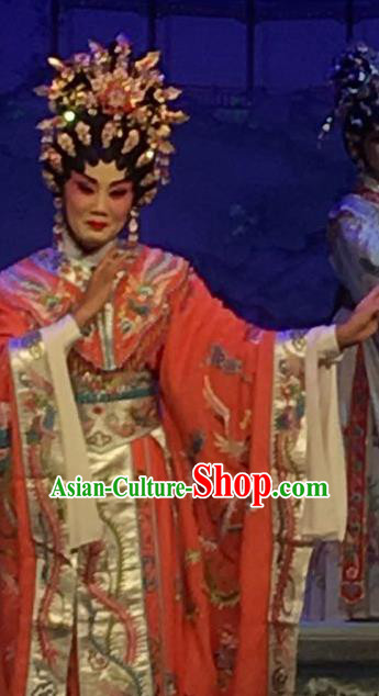 Chinese Cantonese Opera Actress Garment Story of the Violet Hairpin Costumes and Headdress Traditional Guangdong Opera Diva Huo Xiaoyu Apparels Young Female Dress