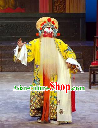 Story of the Violet Hairpin Chinese Guangdong Opera Duke Apparels Costumes and Headpieces Traditional Cantonese Opera Jing Garment Swordsman Clothing