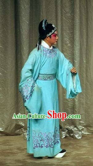 Story of the Violet Hairpin Chinese Guangdong Opera Scholar Apparels Costumes and Headpieces Traditional Cantonese Opera Childe Garment Gifted Youth Li Yi Clothing