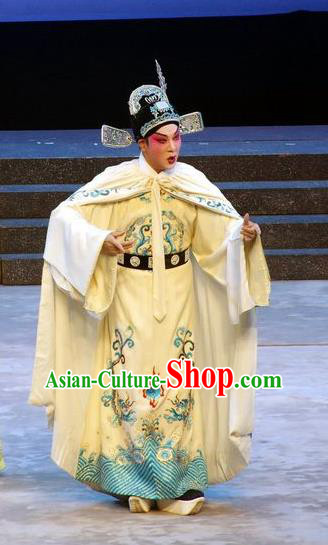 Story of the Violet Hairpin Chinese Guangdong Opera Gifted Youth Apparels Costumes and Headpieces Traditional Cantonese Opera Xiaosheng Garment Scholar Li Yi Clothing