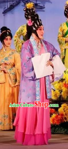 Chinese Cantonese Opera Young Female Garment Hun Qian Zhu Ji Xiang Costumes and Headdress Traditional Guangdong Opera Actress Apparels Woman Dress
