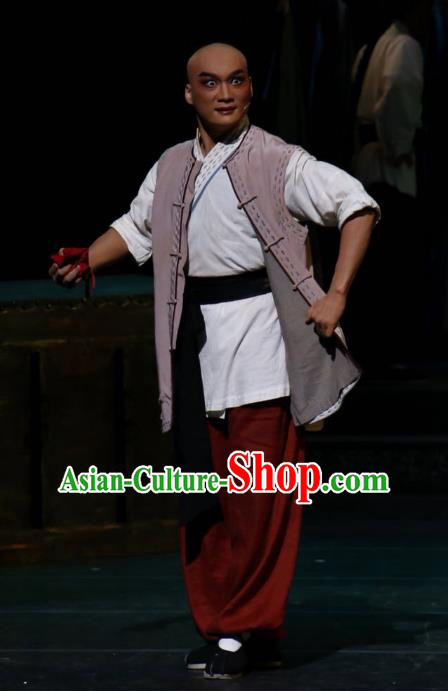 Barwo Guild Chinese Guangdong Opera Qing Dynasty Young Man Apparels Costumes and Headpieces Traditional Cantonese Opera Garment Civilian Clothing