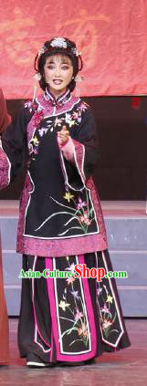 Chinese Cantonese Opera Young Female Cui Ping Garment Barwo Guild Costumes and Headdress Traditional Guangdong Opera Hua Tan Apparels Actress Dress