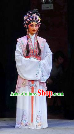 Chinese Cantonese Opera Maid Lady Garment Diao Man Gong Zhu Gan Fu Ma Costumes and Headdress Traditional Guangdong Opera Servant Girl Apparels Xiaodan Dress