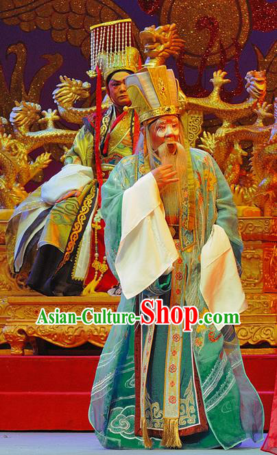 Wo Hu Ling Chinese Sichuan Opera Elderly Male Apparels Costumes and Headpieces Peking Opera Highlights Old Servant Garment Steward Tang Dan Clothing