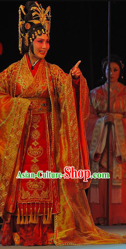 Chinese Sichuan Opera Highlights Young Female Garment Costumes and Headdress Wo Hu Ling Traditional Peking Opera Actress Dress Princess Huyang Apparels