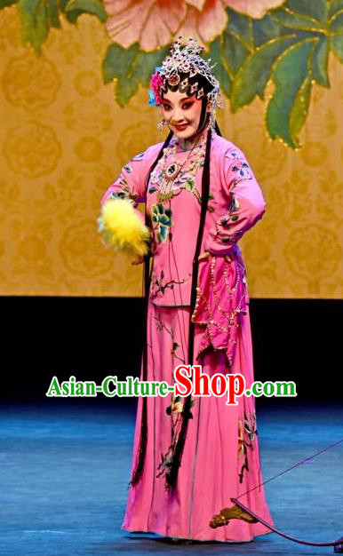 Chinese Sichuan Opera Highlights Hua Tan Garment Costumes and Headdress Shoot Eagle Traditional Peking Opera Actress Yelu Hanyan Dress Diva Rosy Apparels