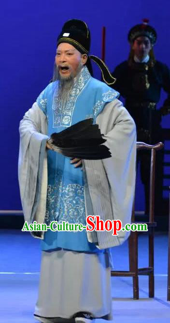 Search the College Chinese Guangdong Opera Laosheng Apparels Costumes and Headpieces Traditional Cantonese Opera Elderly Male Garment Rector Xie Bao Clothing