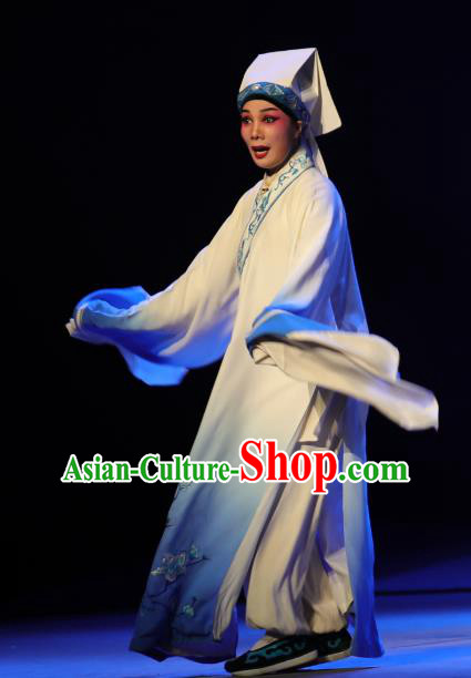 Search the College Chinese Guangdong Opera Scholar Apparels Costumes and Headpieces Traditional Cantonese Opera Young Male Garment Xiaosheng Cui Lian Clothing