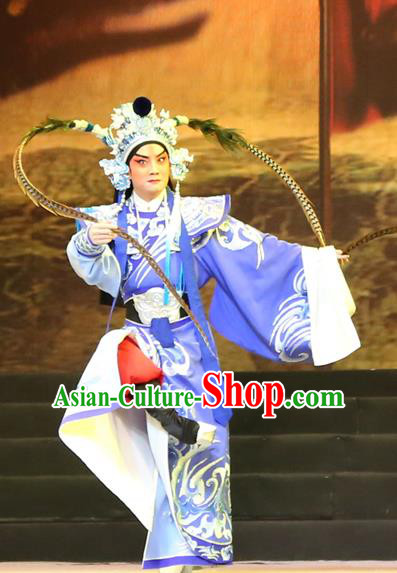 Gao Emperor of Han Chinese Guangdong Opera Wusheng Apparels Costumes and Headpieces Traditional Cantonese Opera Martial Male Garment Takefu Clothing