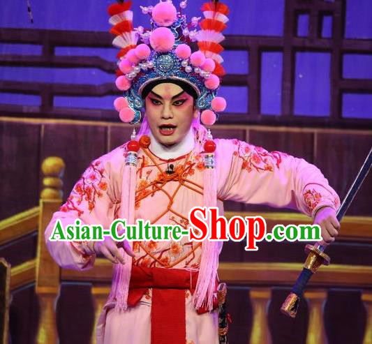 Chinese Guangdong Opera Takefu Apparels Costumes and Headpieces Traditional Cantonese Opera Wusheng Garment Martial Male Clothing