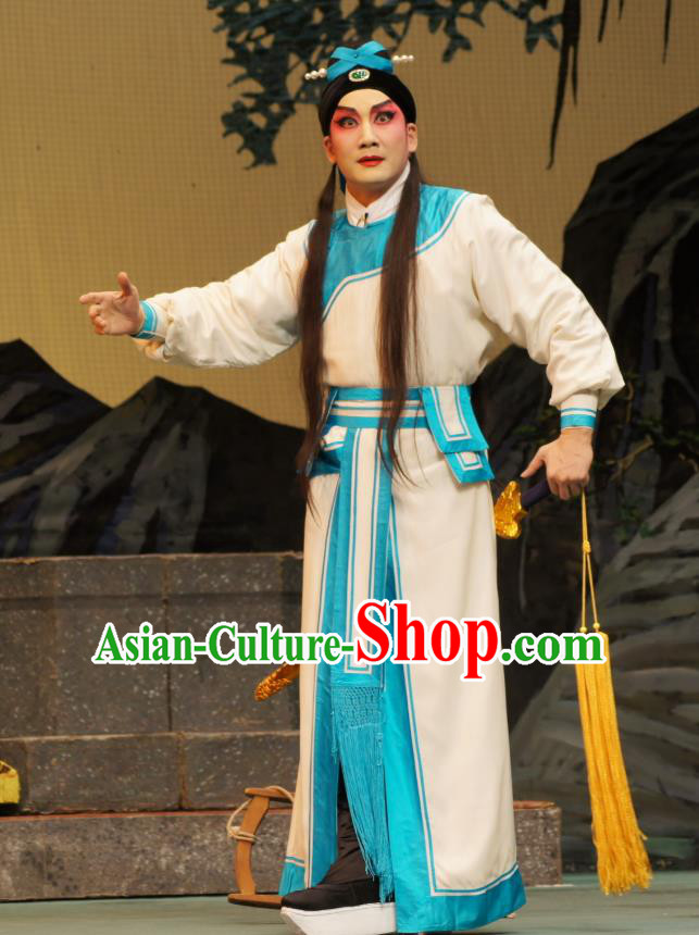 Emperor and the Village Girl Chinese Guangdong Opera Xiaosheng Apparels Costumes and Headpieces Traditional Cantonese Opera Young Man Garment Prince Kang Clothing