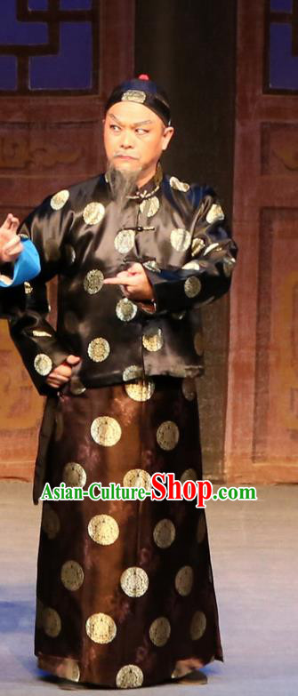 Yang Cuixi Chinese Guangdong Opera Elderly Male Apparels Costumes and Headpieces Traditional Cantonese Opera Laosheng Garment Ganger Clothing