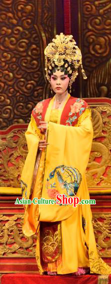 Chinese Cantonese Opera Hua Tan Garment Costumes and Headdress Traditional Guangdong Opera Princess Apparels Actress Dress