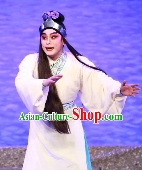 The Mad Monk by the Sea Chinese Guangdong Opera Monk Apparels Costumes and Headwear Traditional Cantonese Opera Wu Xiaopeng Garment Buddhist Clothing