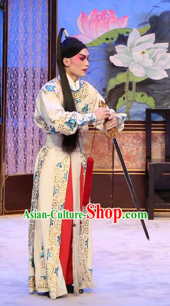 Ba Luo He Chinese Guangdong Opera Wusheng Apparels Costumes and Headwear Traditional Cantonese Opera Martial Male Garment Ba Jie Clothing