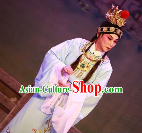 Chinese Guangdong Opera Childe Jia Baoyu Apparels Costumes and Headwear Traditional Cantonese Opera Young Male Garment Xiaosheng Clothing