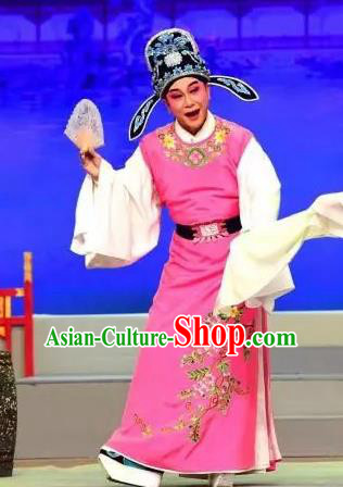 Chinese Guangdong Opera Xiaosheng Apparels Costumes and Headwear Traditional Cantonese Opera Young Male Garment Childe Xu Cheng Clothing
