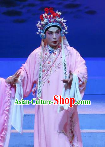 The Strange Stories Chinese Guangdong Opera Xiaosheng Apparels Costumes and Headwear Traditional Cantonese Opera Wang Yuanfeng Garment Young Male Clothing