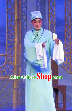 Wu Nv Bai Shou Chinese Guangdong Opera Scholar Zou Yinglong Apparels Costumes and Headwear Traditional Cantonese Opera Xiaosheng Garment Gifted Youth Clothing
