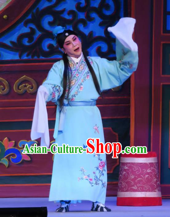 Chinese Guangdong Opera Young Male Zhu Zhong Apparels Costumes and Headwear Traditional Cantonese Opera Niche Garment Xiaosheng Clothing